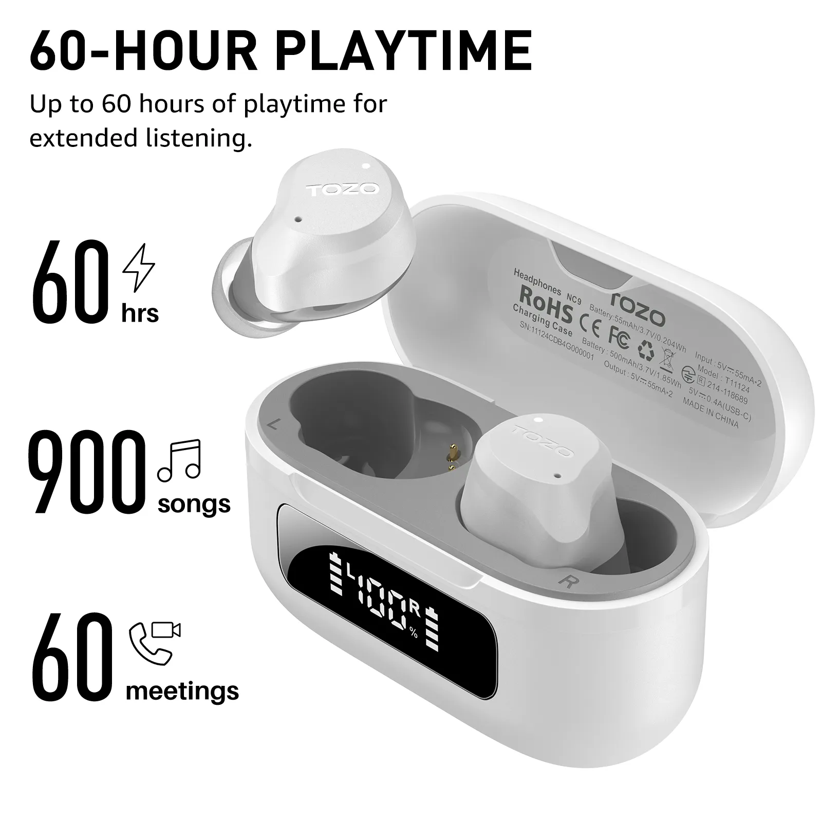 TOZO NC9 Upgraded Wireless Earbuds - Image 53