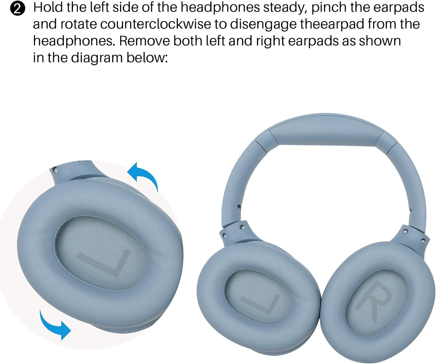 HT2 Replacement Ear Pads Blue - Image 3