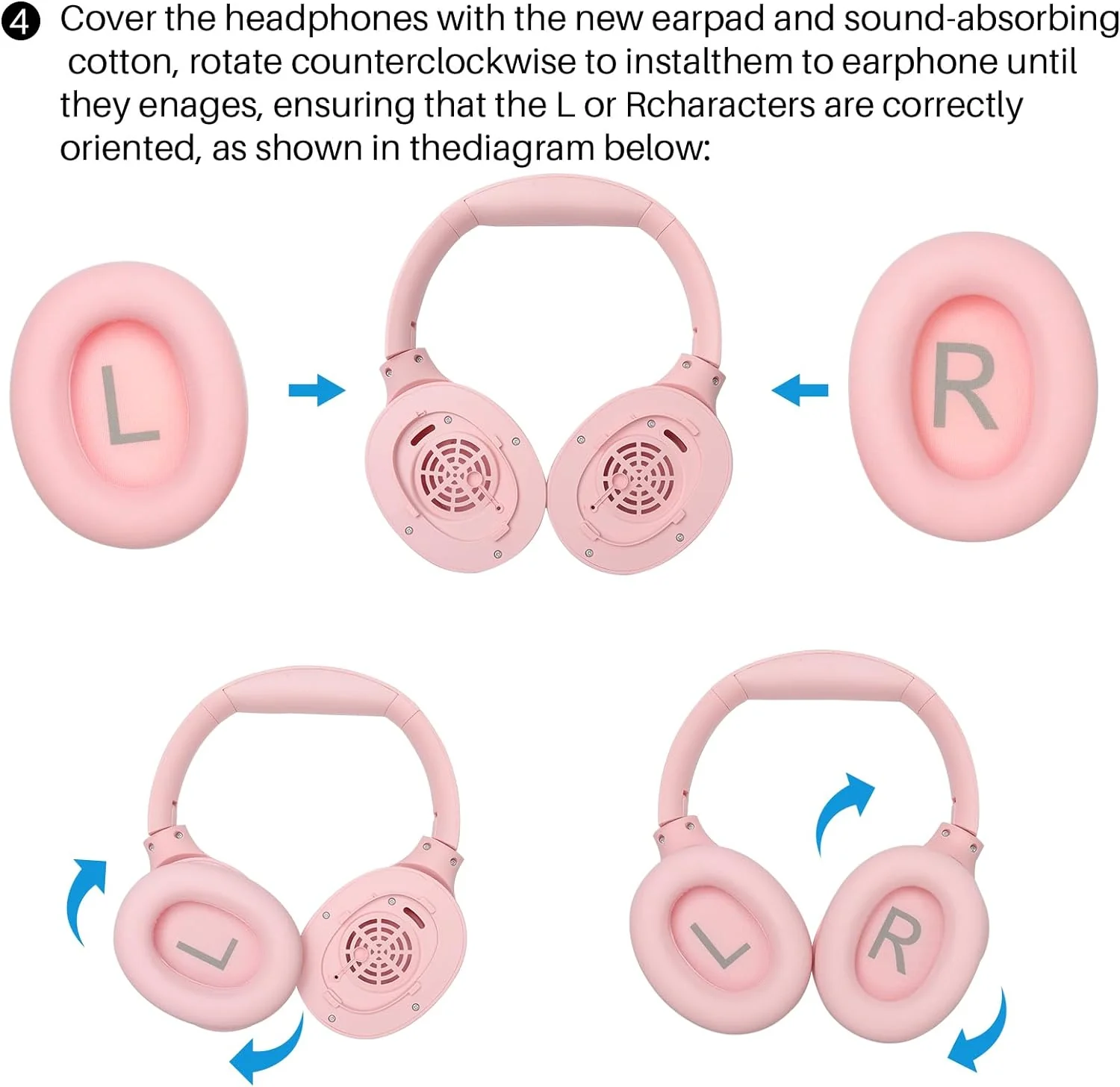 HT2 Replacement Ear Pads Pink - Image 5