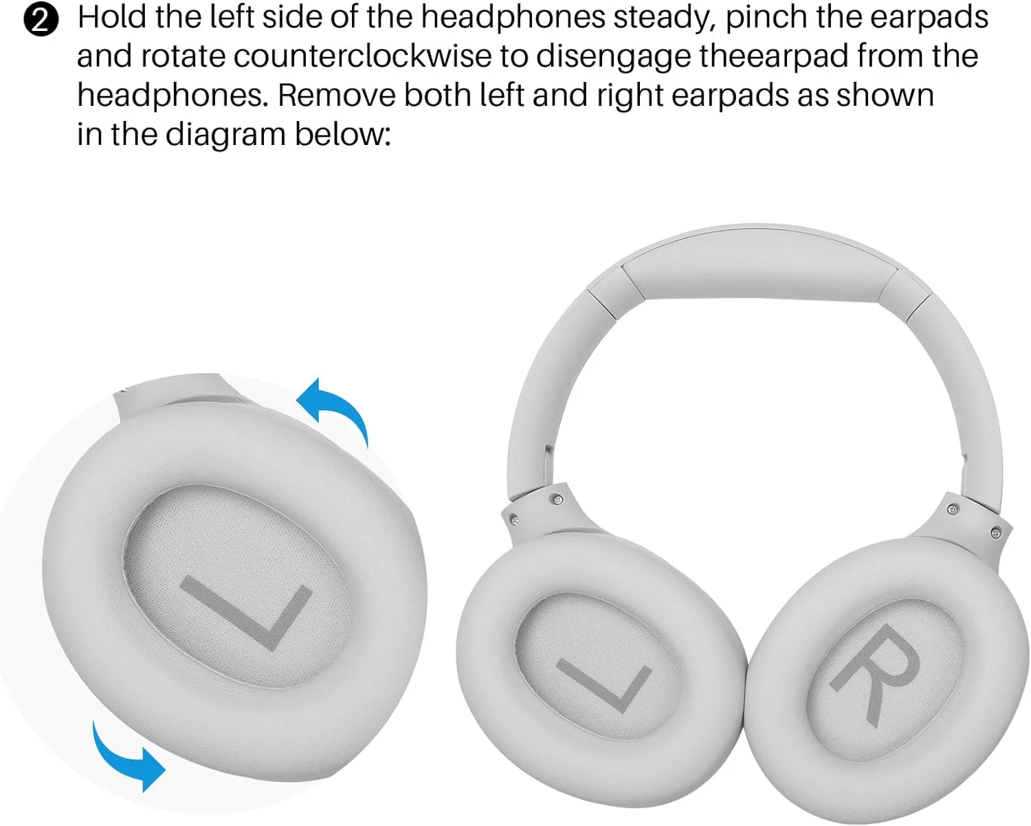 HT2 Replacement Ear Pads White - Image 3