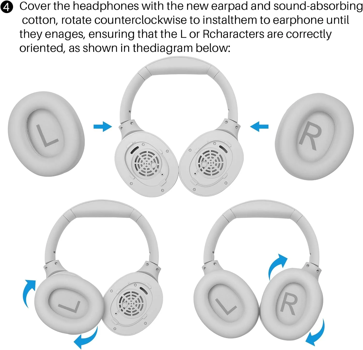 HT2 Replacement Ear Pads White - Image 5