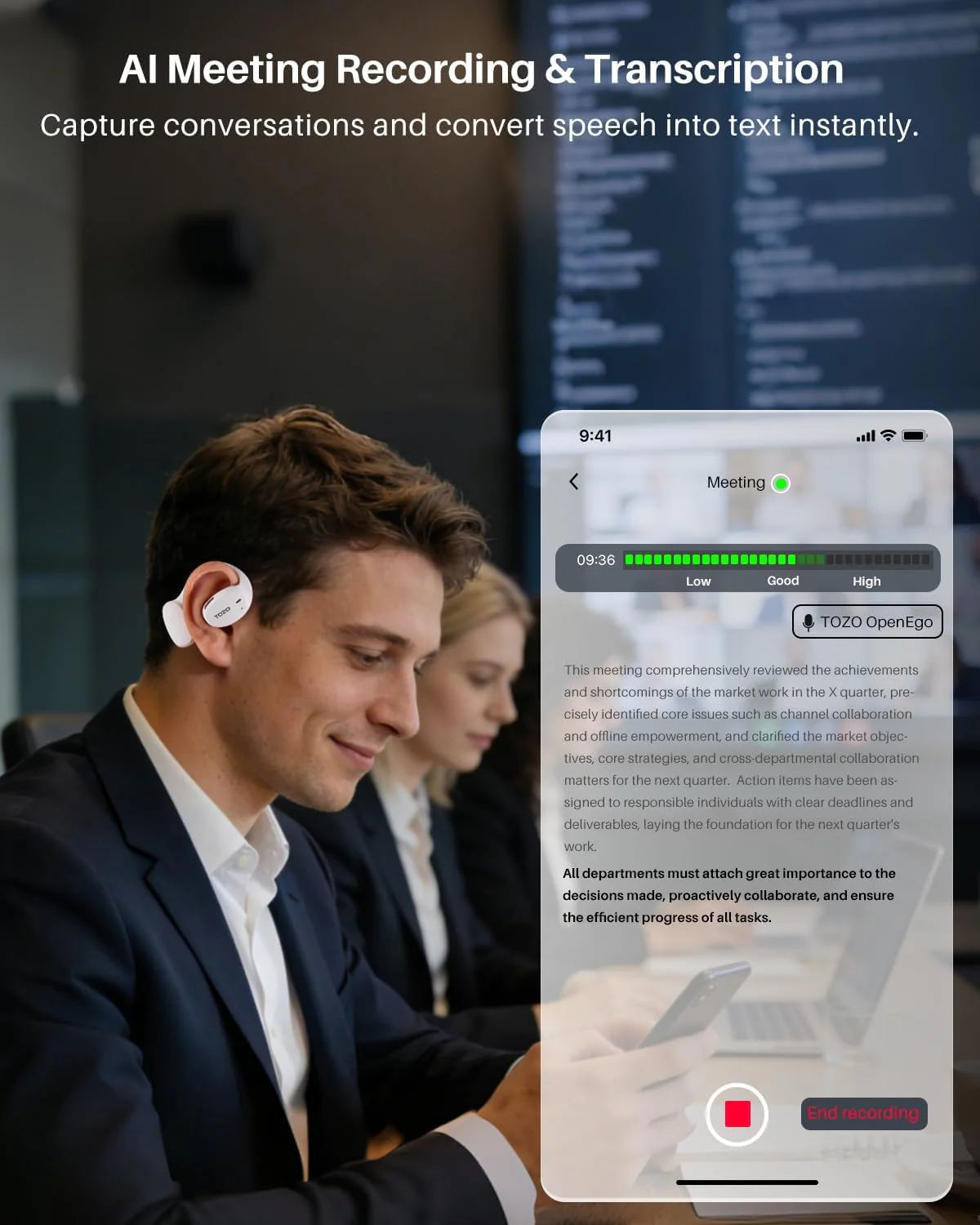 TOZO OpenEgo AI Translation Earbuds - Image 15