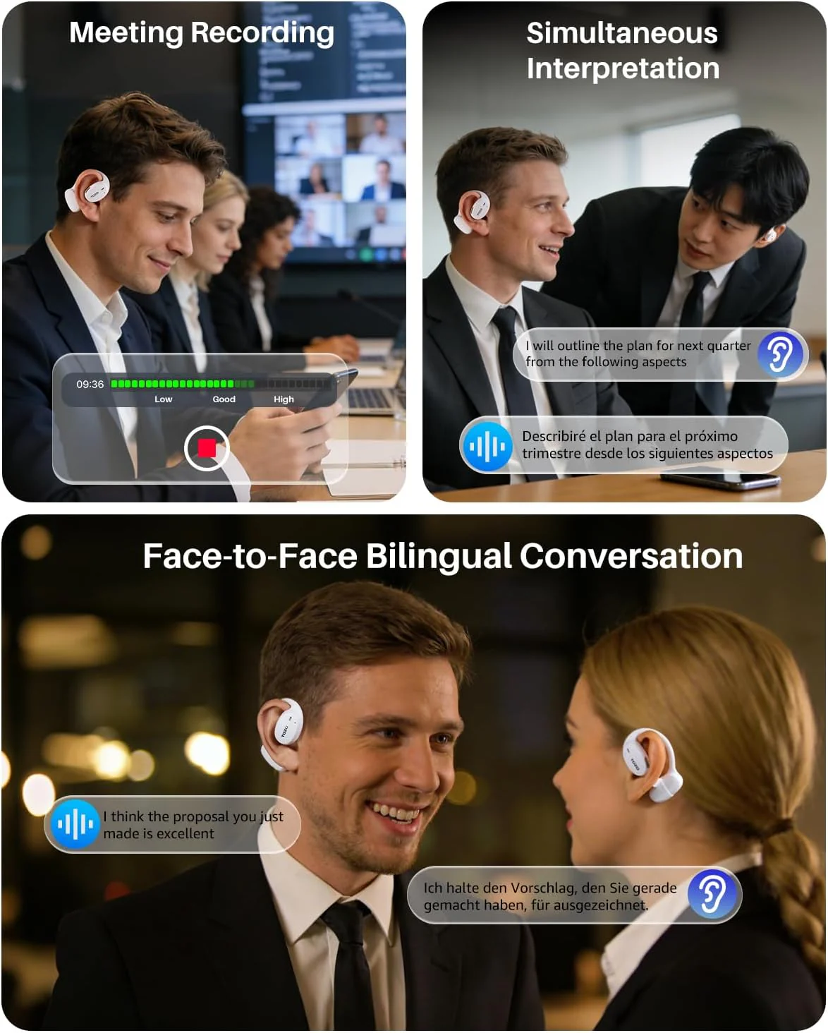 TOZO OpenEgo AI Translation Earbuds - Image 18