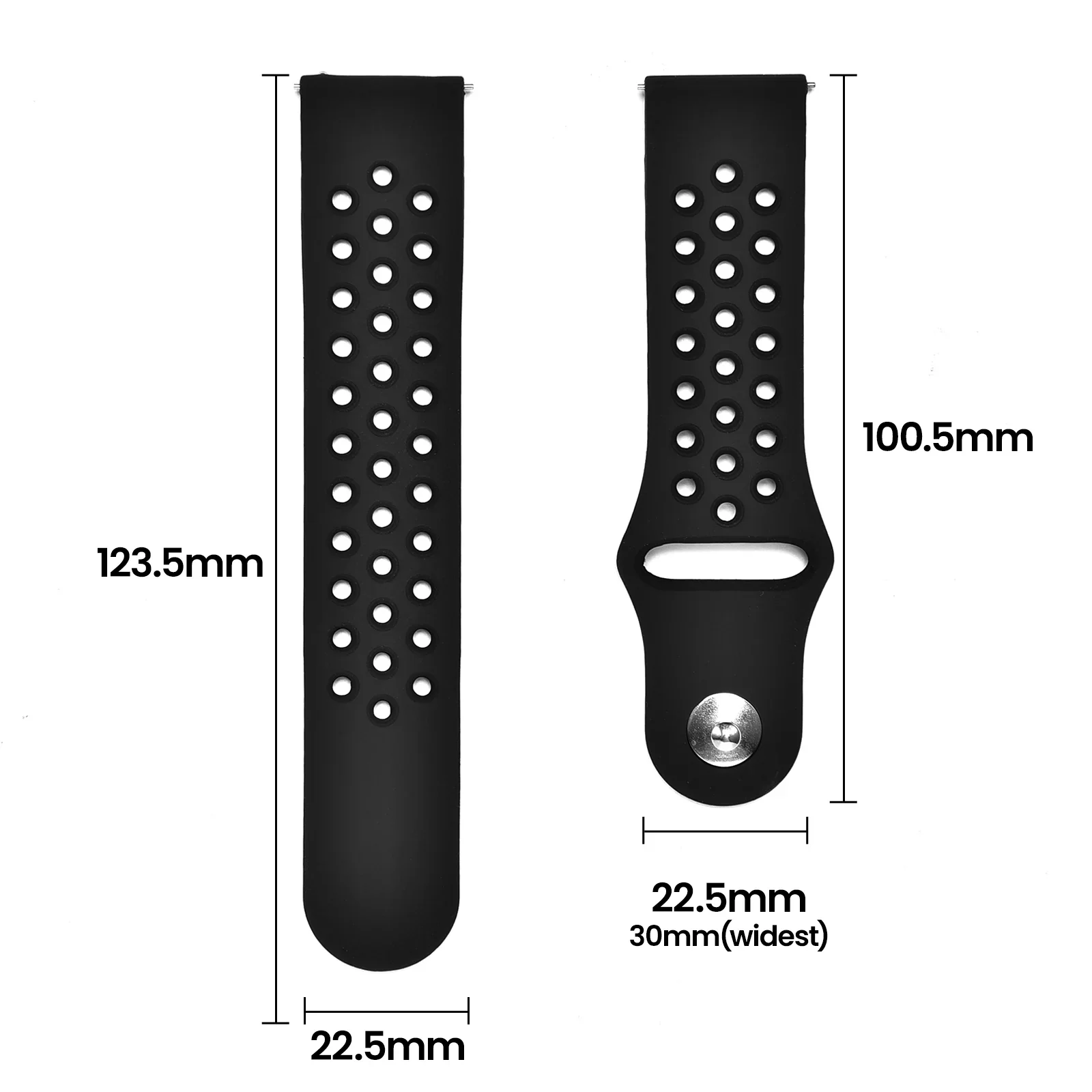 TOZO S3 Smart Watch Perforated Breathable Strap - Image 2
