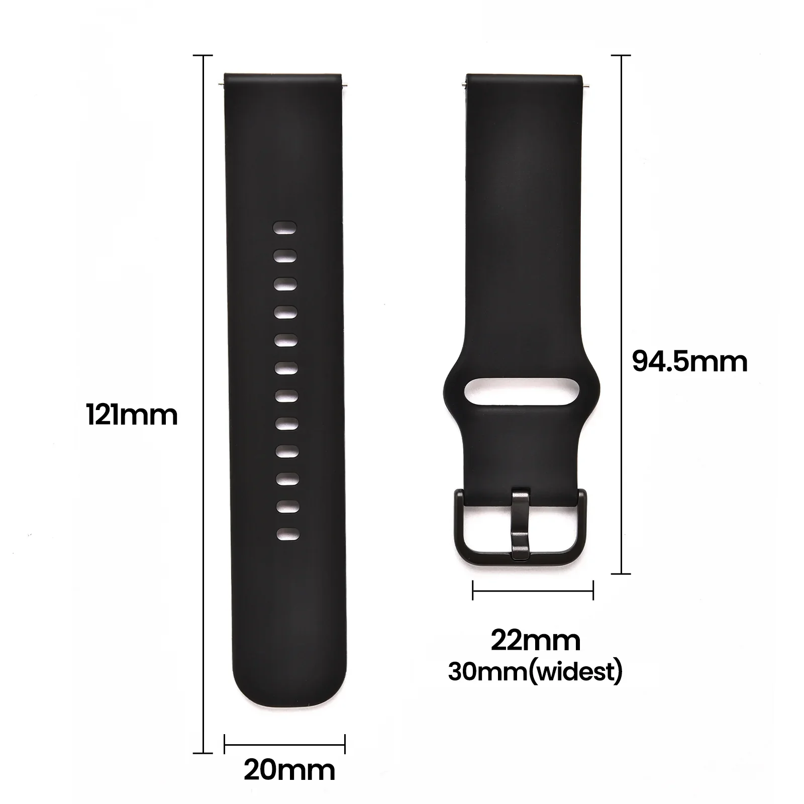 TOZO S3 Smart Watch Perforated Strap - Image 2